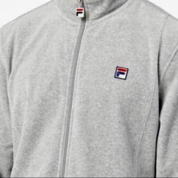 Last One - Men’s Fila Heather Grey Velour Tracksuit trackset - NWT - Picture 4 of 6